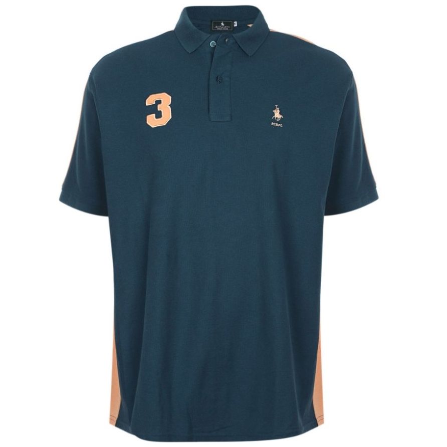 Playera Polo Manga Corta con Diseño Bordado Polo Club para Hombre Plus