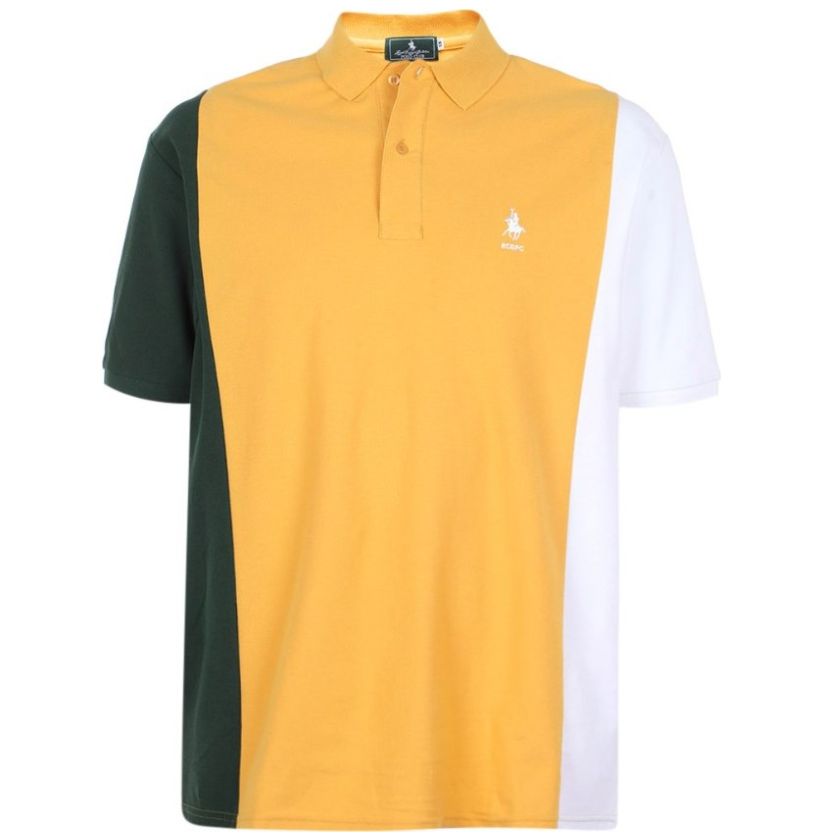 Playera Polo Manga Corta con Diseño Bloques Polo Club para Hombre Plus