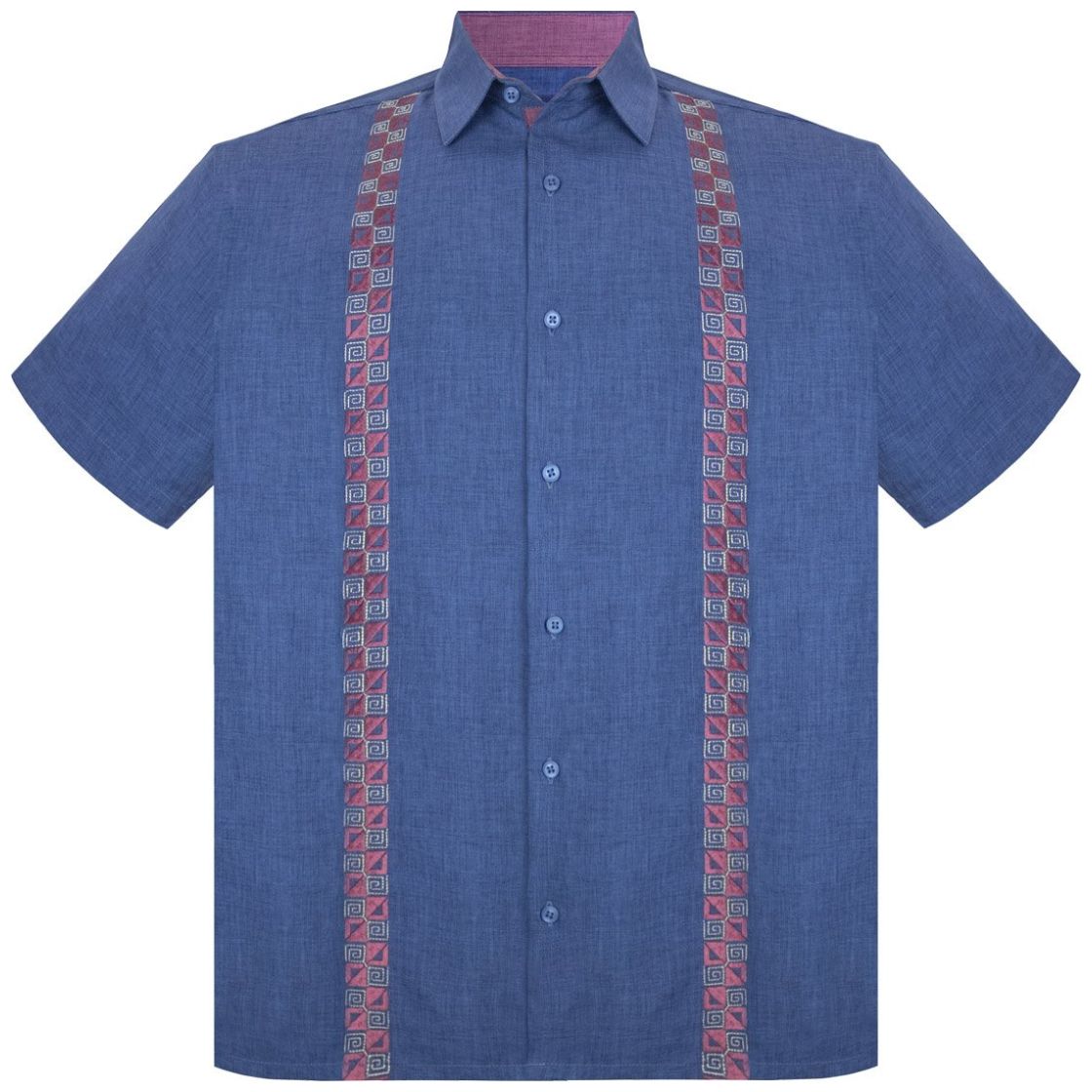 Camisa Regular Fit Collection Azul G Candila Manga Corta para Hombre