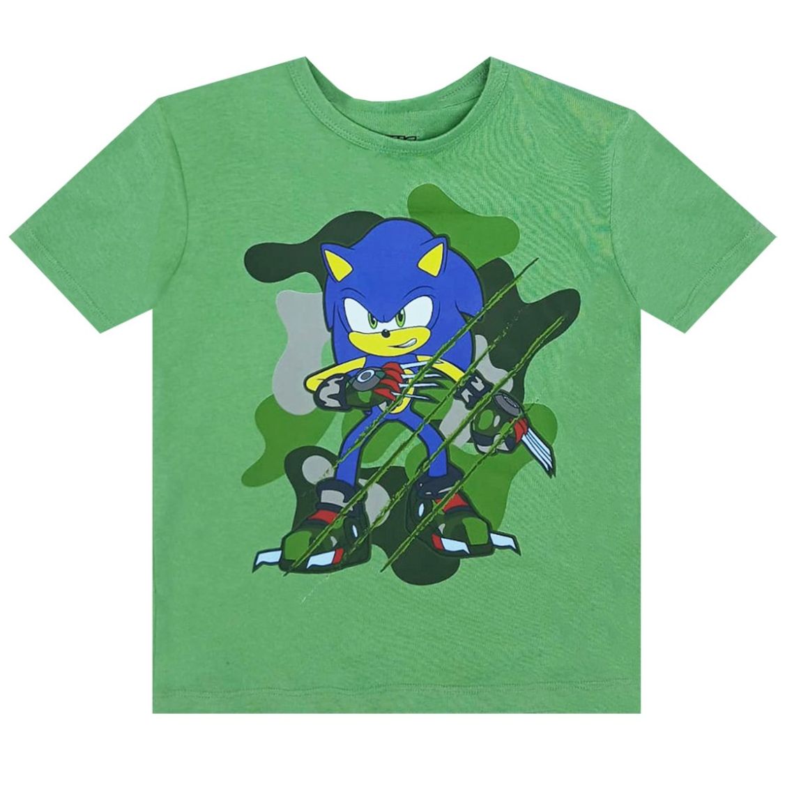 Playera Azul Manga Corta con Diseño Sonic para Niño