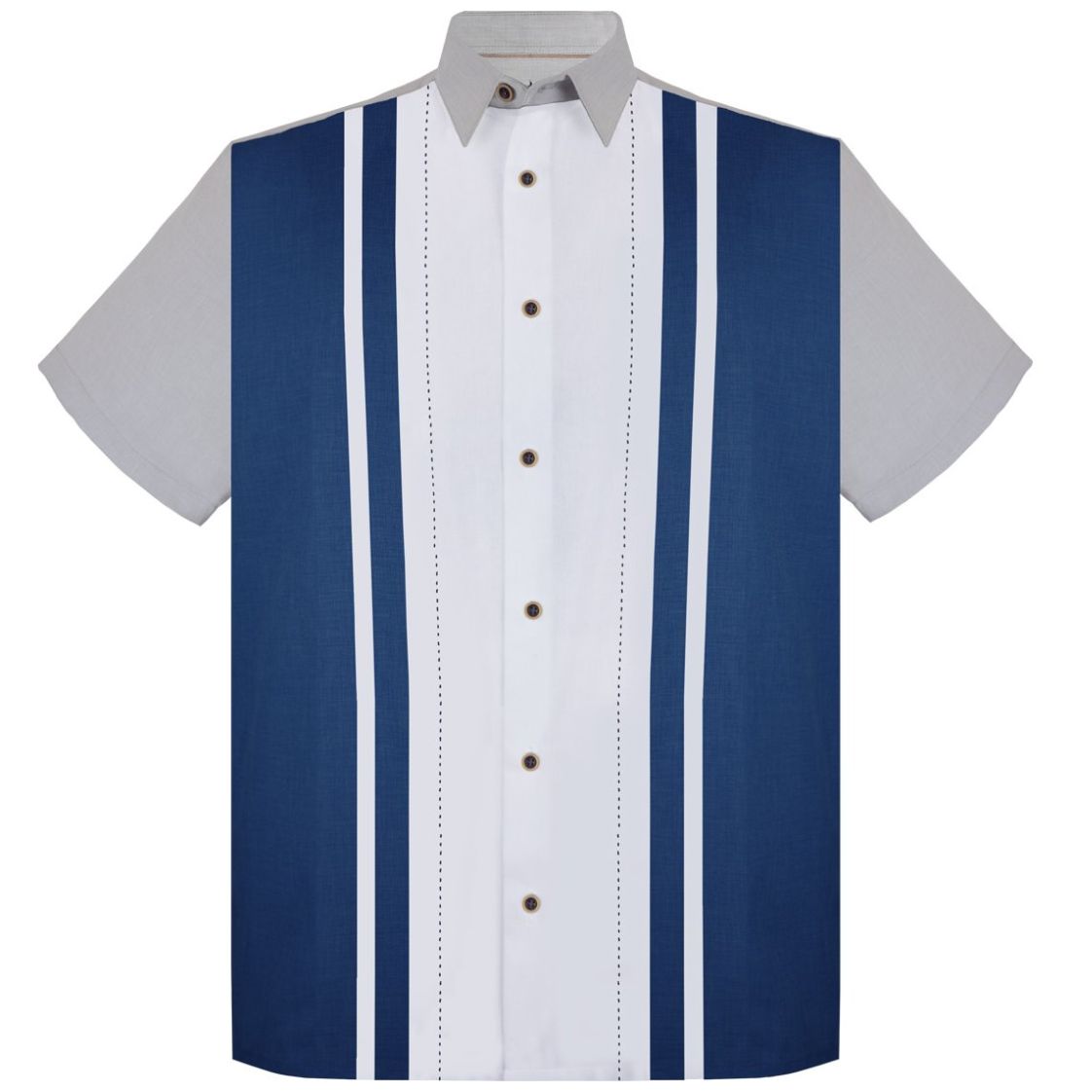 Camisa Regular Fit Malibú Gris Perla Cancumisa Manga Corta para Hombre                                    