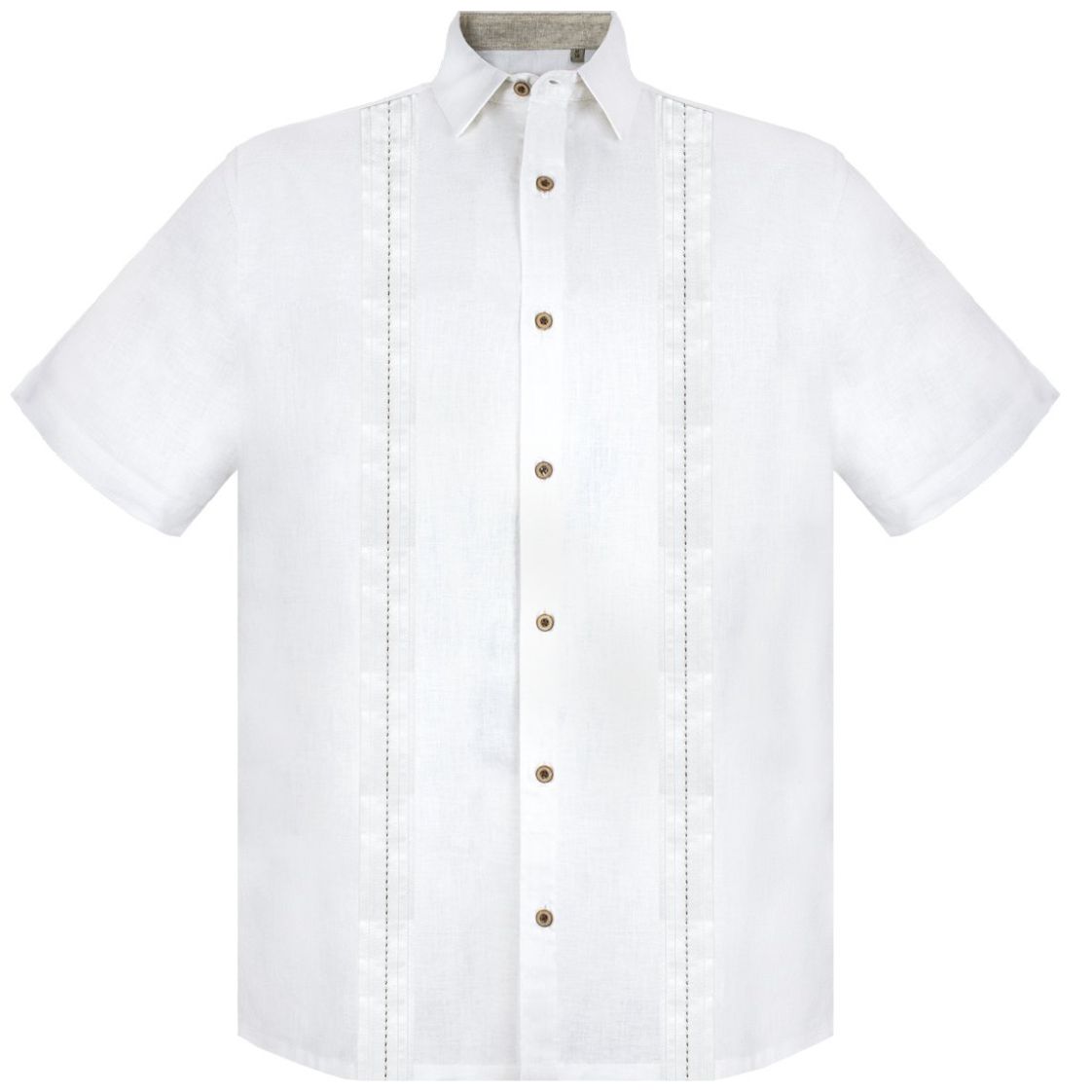 Camisa Regular Fit Resort Blanco Cancumisa Manga Corta para Hombre                            