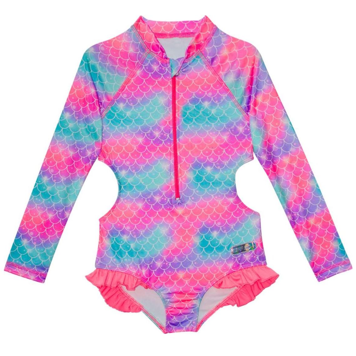 Traje Baño Body Manga Larga con Diseño Skysoul Multicolor para Niña