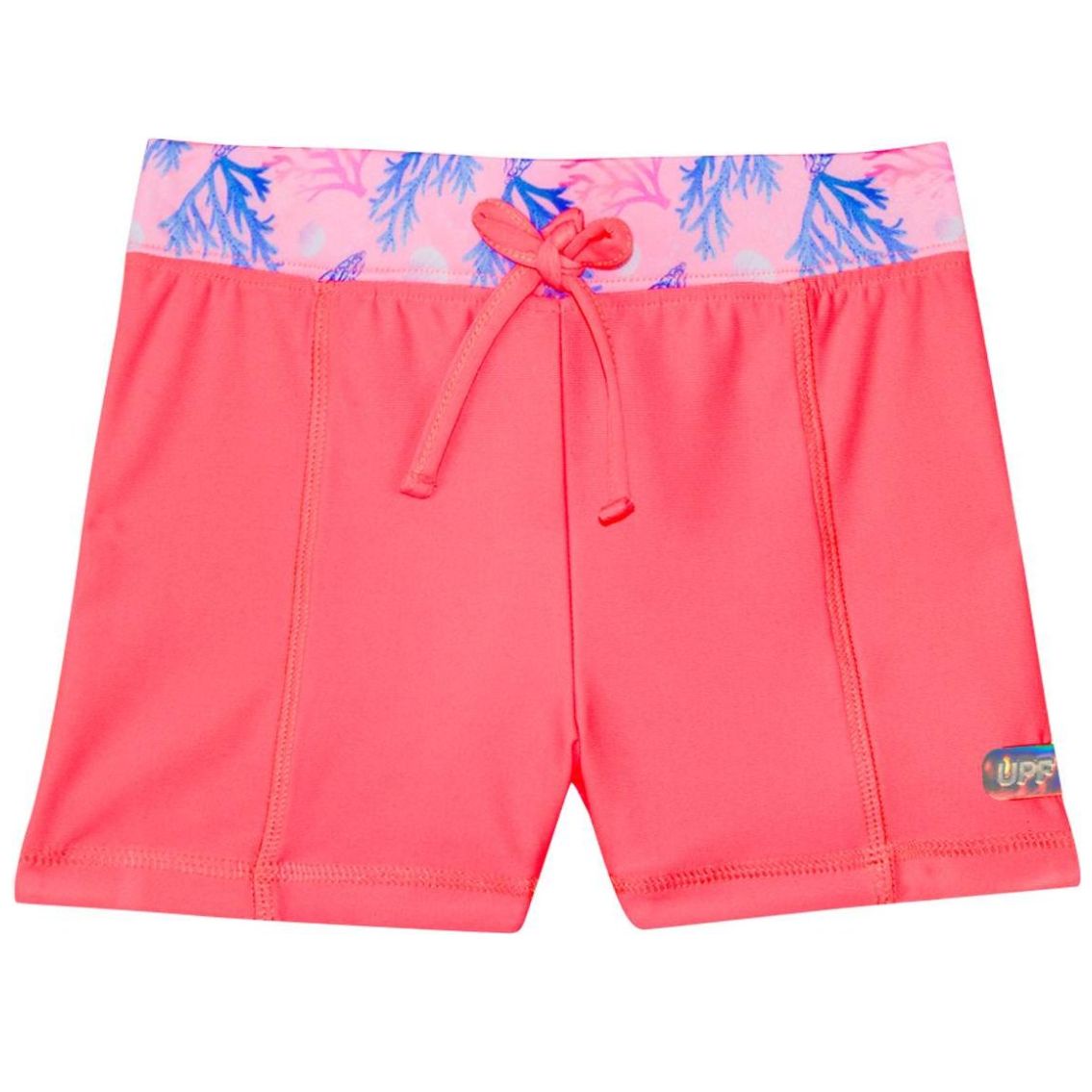 Traje Baño Short Corto con Diseño Skysoul Rosa Combinado para Niña