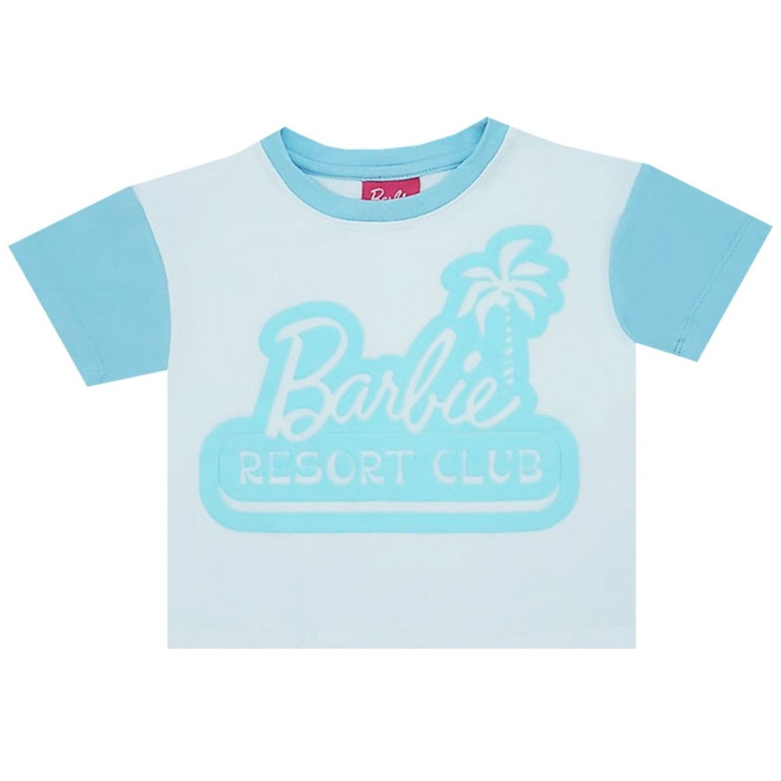 Playera con Diseño Barbie Manga Corta Multicolor para Niña