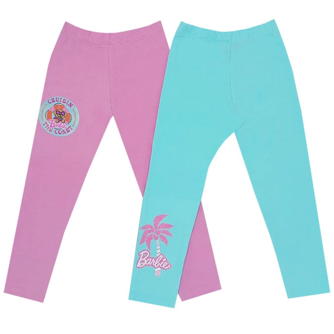 2 Pack Leggins con Diseño Barbie Multicolor para Niña