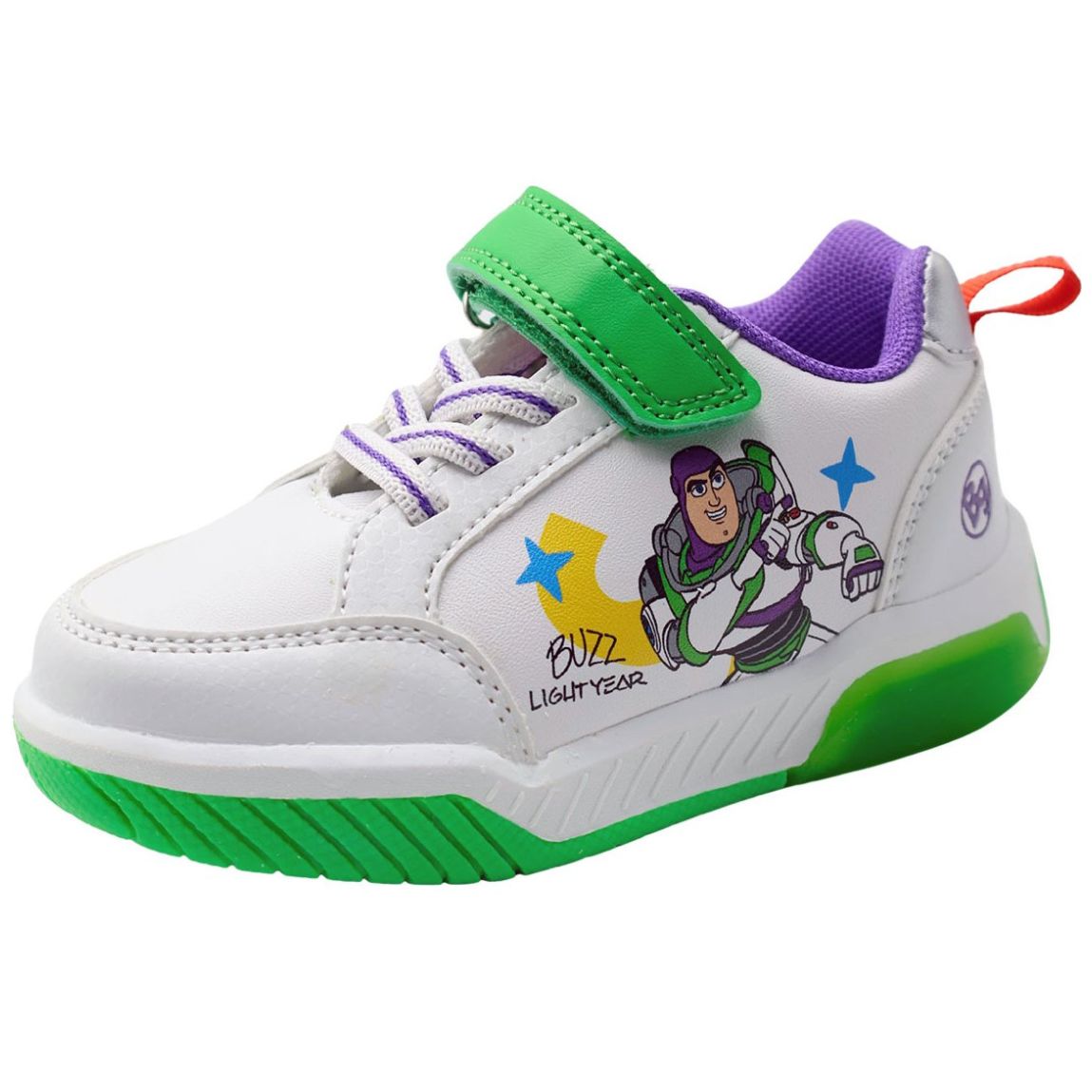 Tenis Casuales con Diseño Bubble Gummers Toy Story Blanco Ajuste Velcro para Niño
