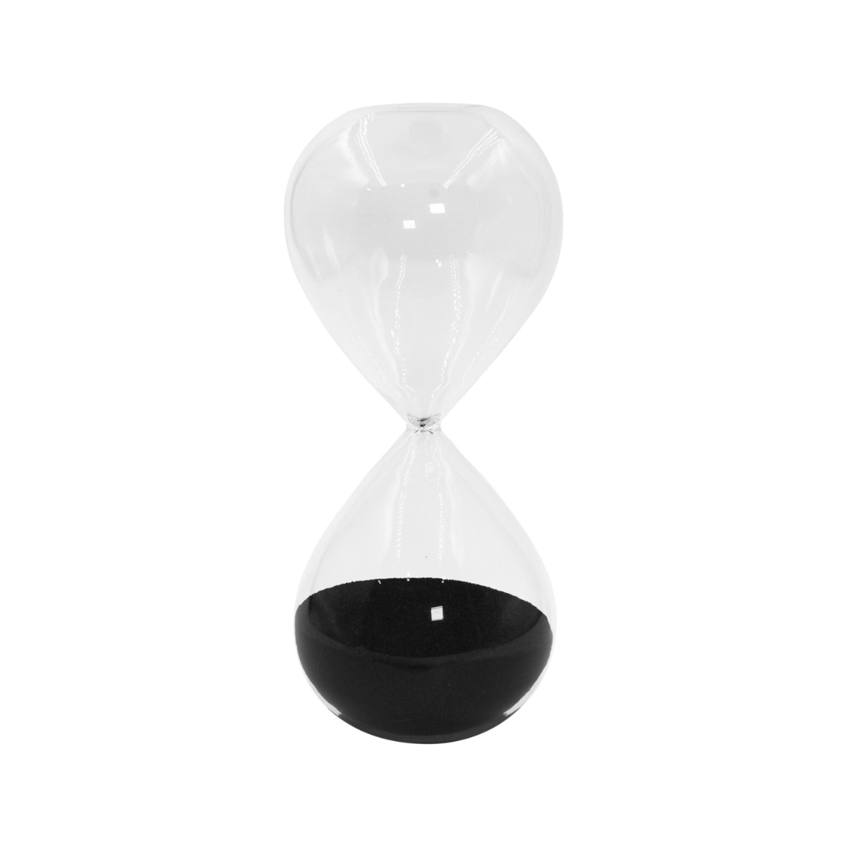 Reloj Decorativo Curvo de Vidrio con Arena Negra Corner Home