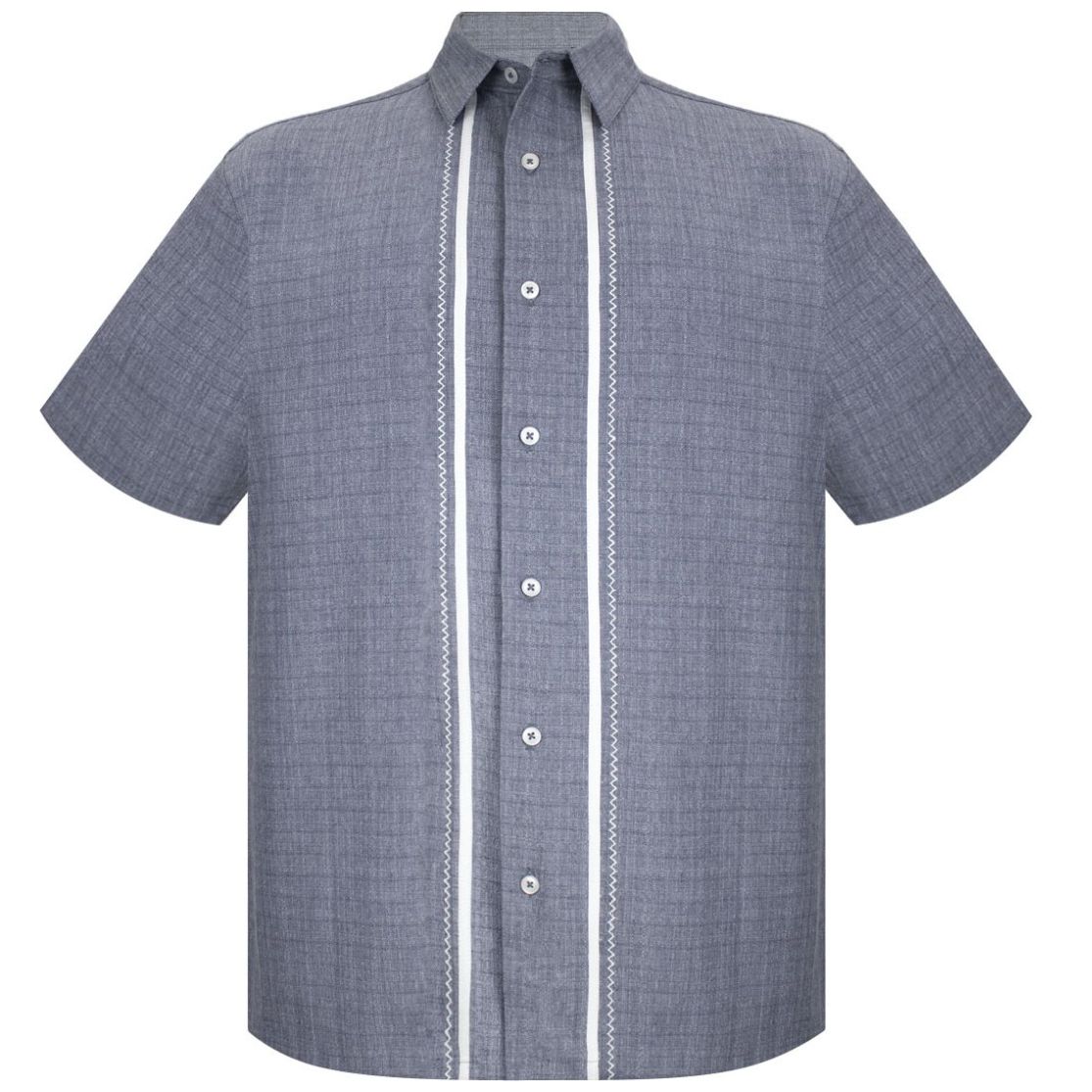 Camisa Regular Fit Azul Oscuro G Candila Manga Corta para Hombre    