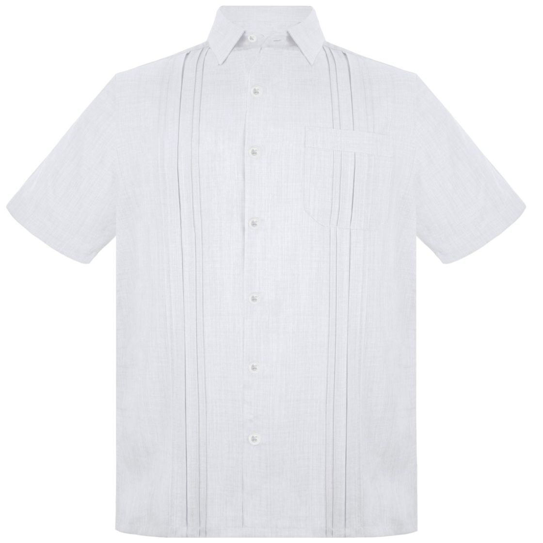 Guayabera Blanca Manga Corta para Hombre