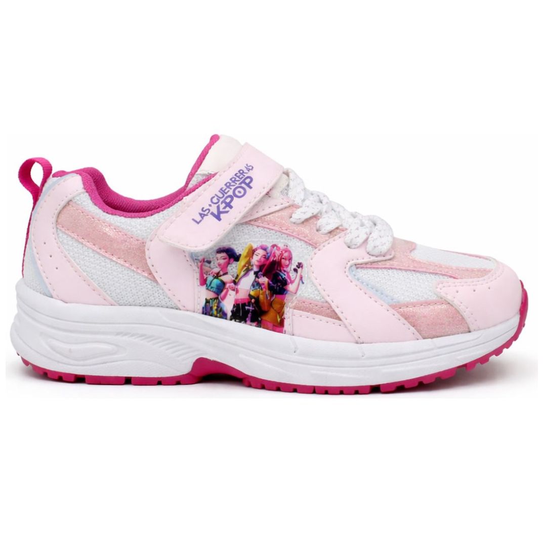Tenis Deportivos con Diseño Personajes las Guerreras K-Pop Rosa para Niña