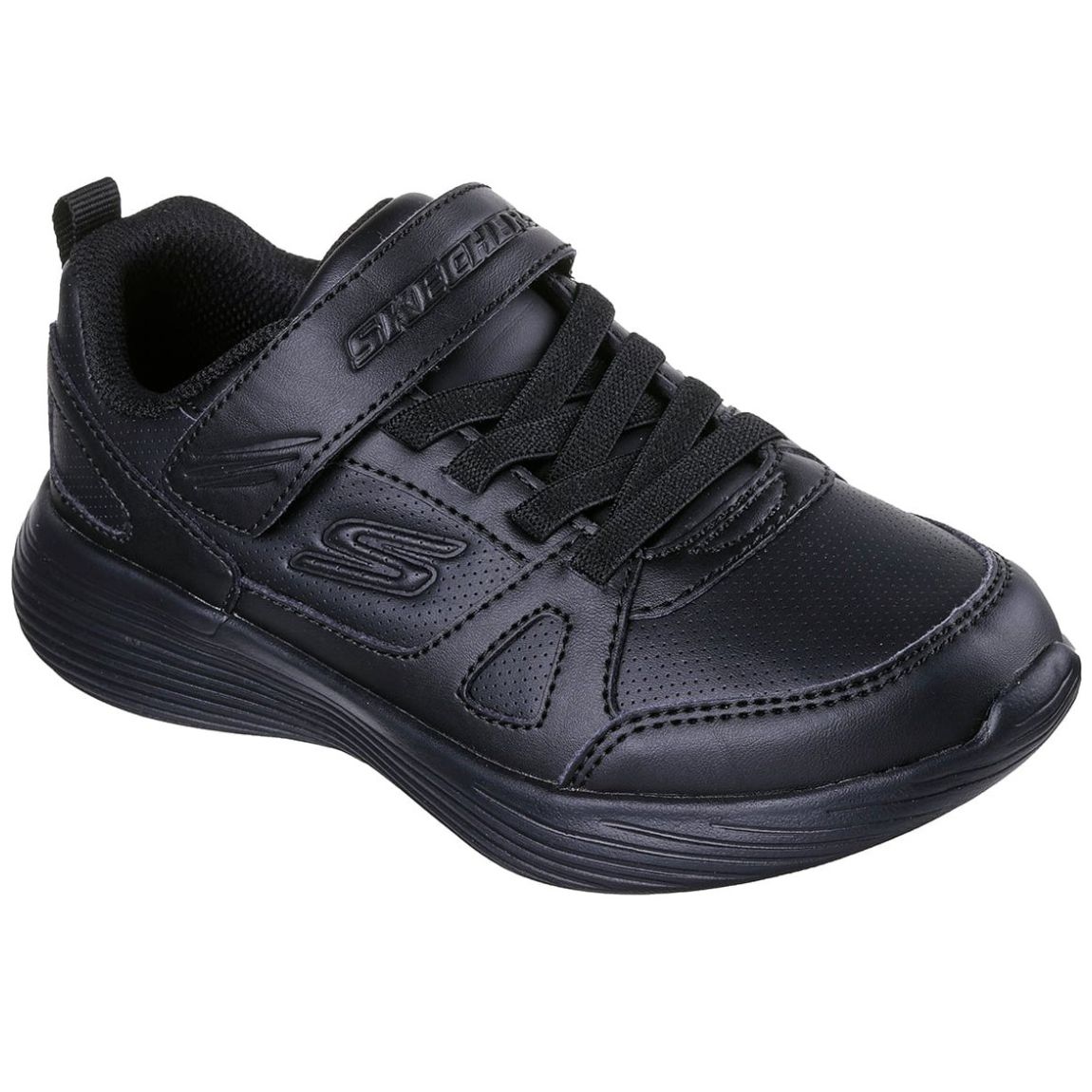Tenis Skechers Go Run 400 V2 Negro Ajuste Velcro para Niño