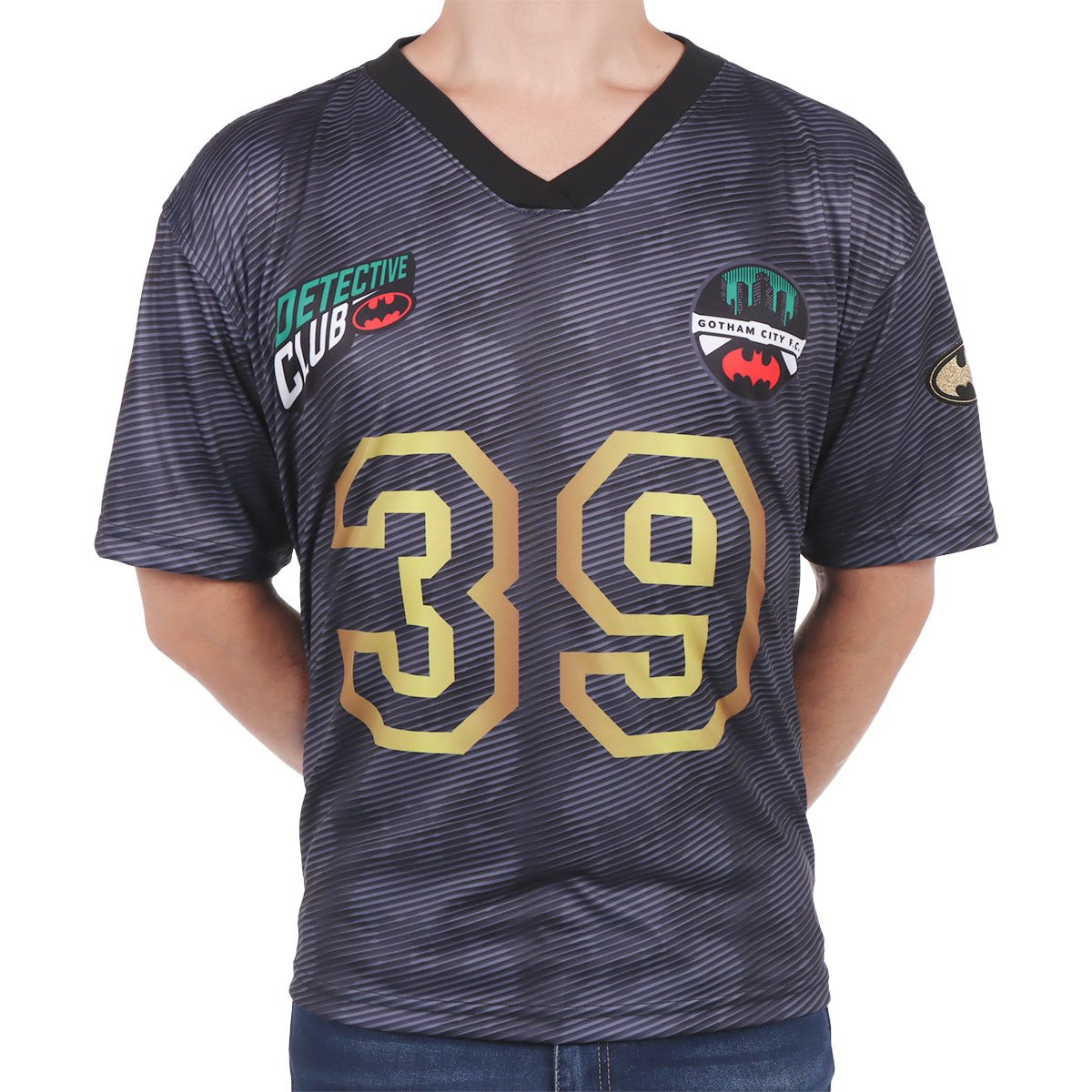 Playera Manga Corta Estampada Detective Club Batman Hombre