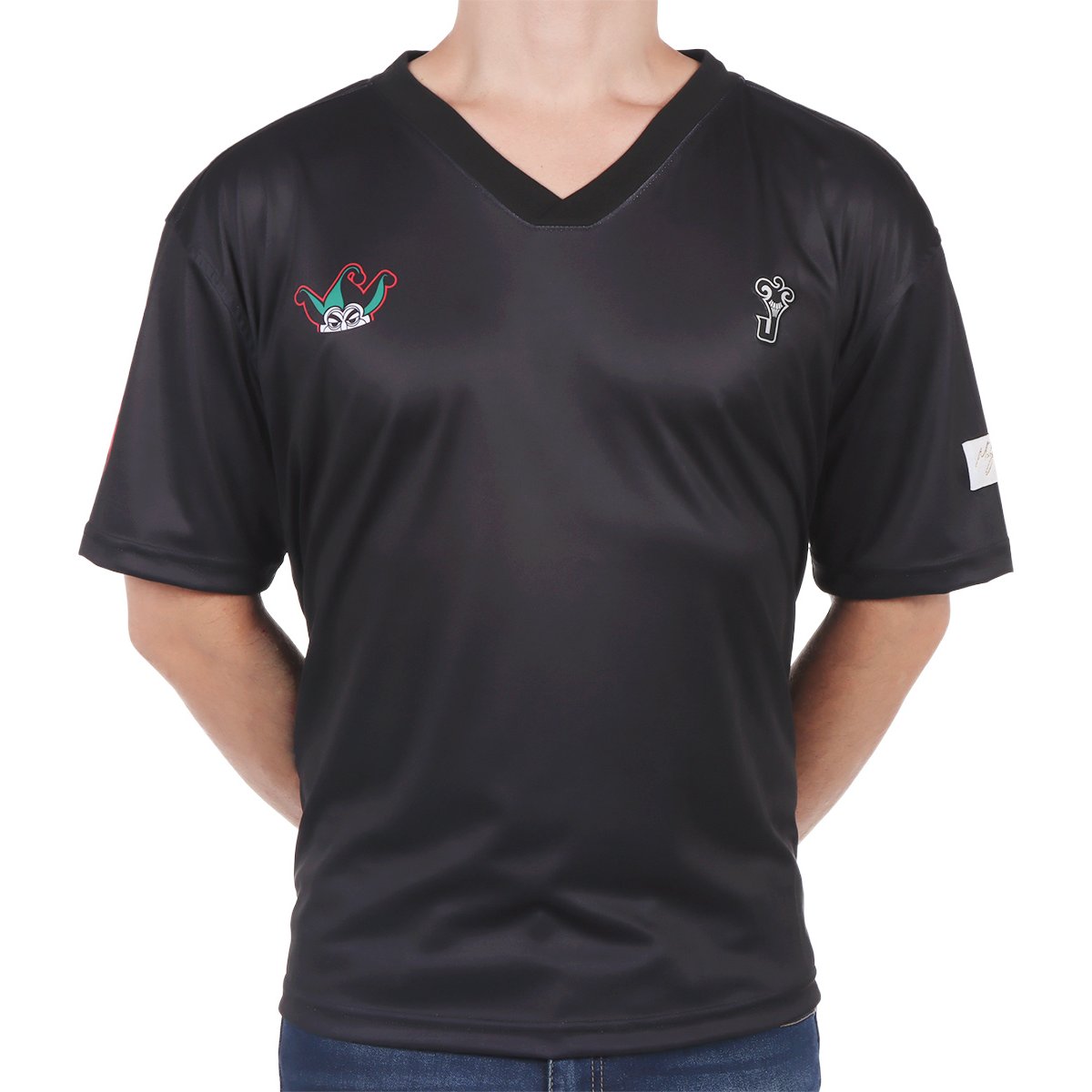 Playera Manga Corta Cuello V Gráfico Batman para Hombre