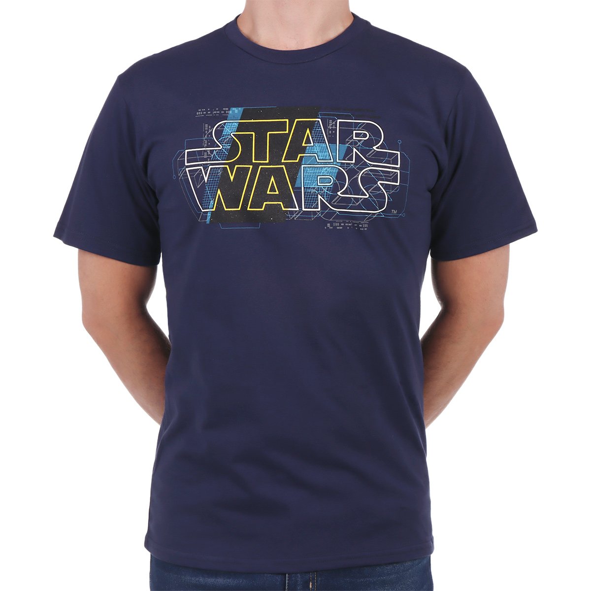 Playera Manga Corta Diseño Gráfico Logo Star Wars Hombre