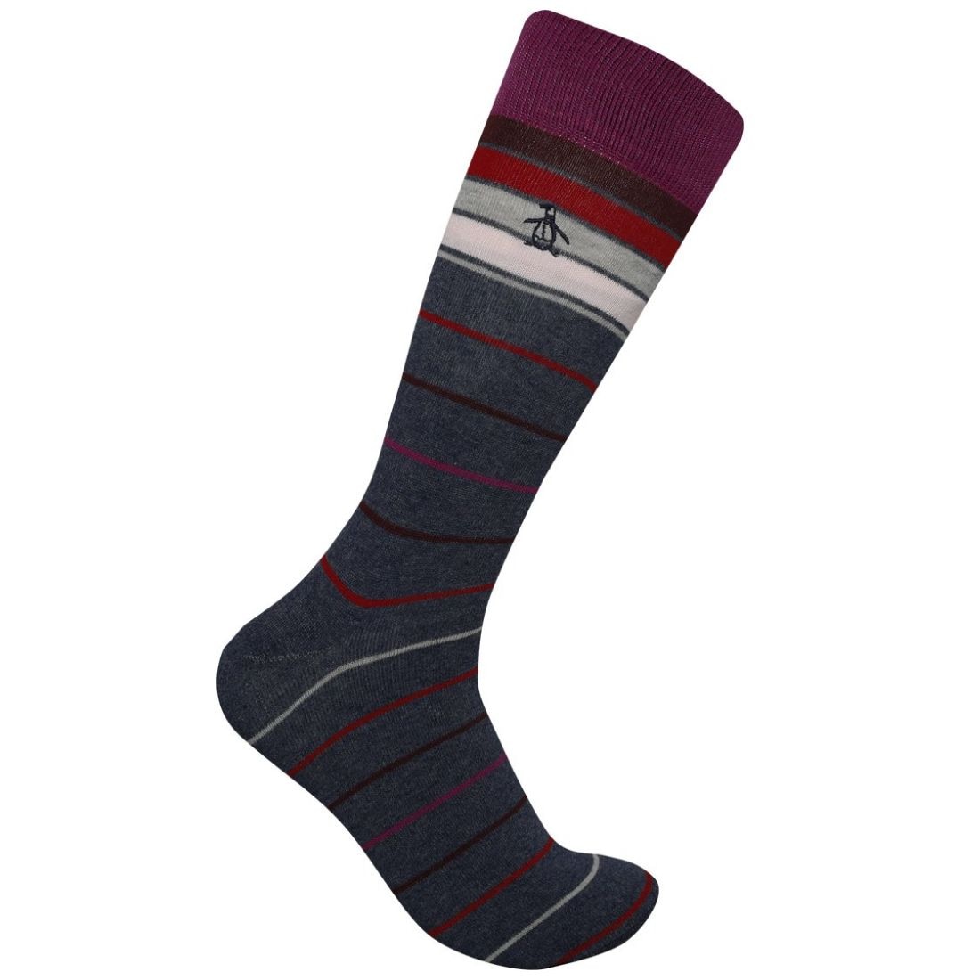Calceta Larga de Rayas Original Penguin de Algodón para Hombre