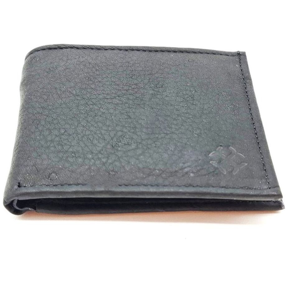 Cartera en Piel Vacuno Carlo Corinto Negro para Hombre