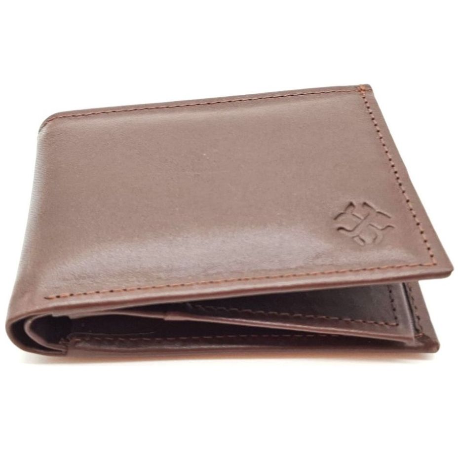 Cartera en Piel Vacuno Carlo Corinto Café Oscuro para Hombre