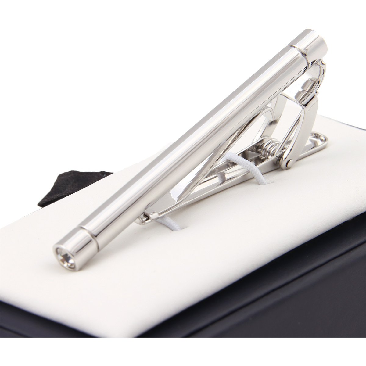 Pisacorbatas Rodio Elegante Plateado Carlo Corinto para Hombre