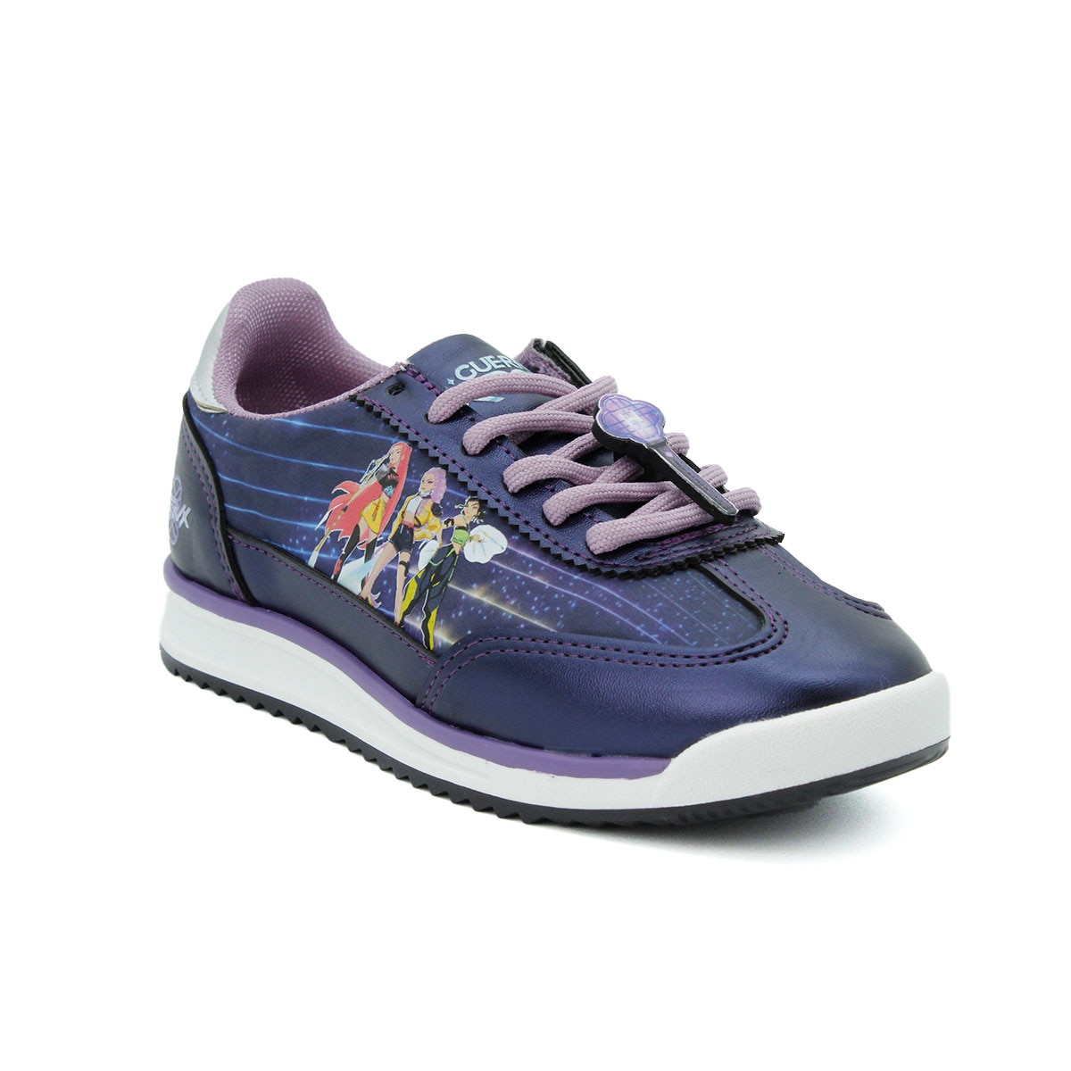 Tenis Casuales con Diseño Personajes las Guerreras K-Pop Azul Combinado para Niña