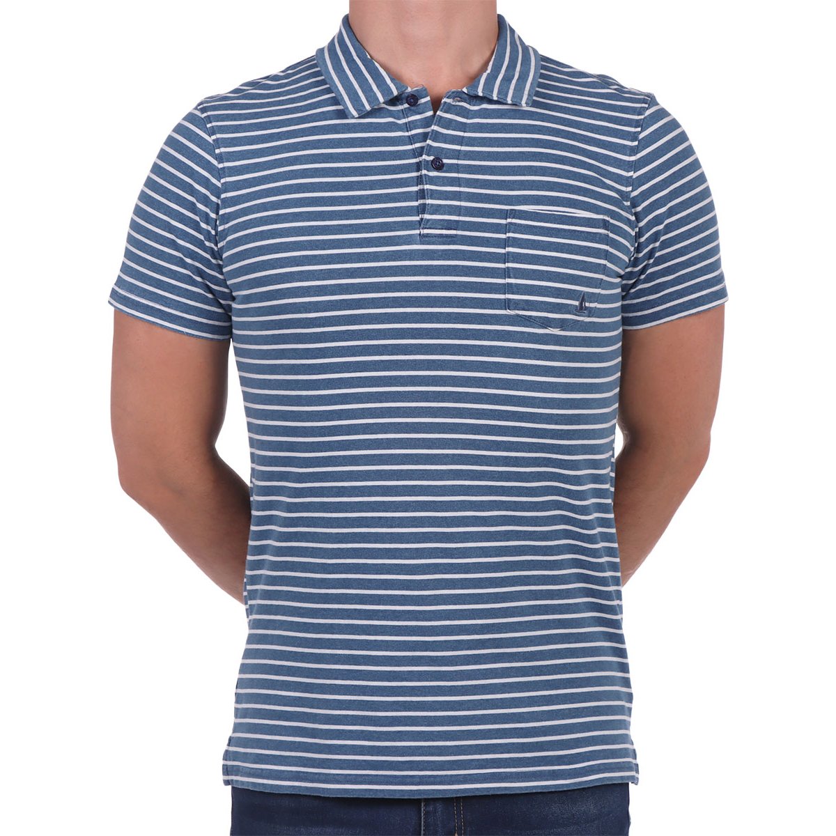 Playera Polo Rayas Manga Corta Algodón Regatta para Hombre