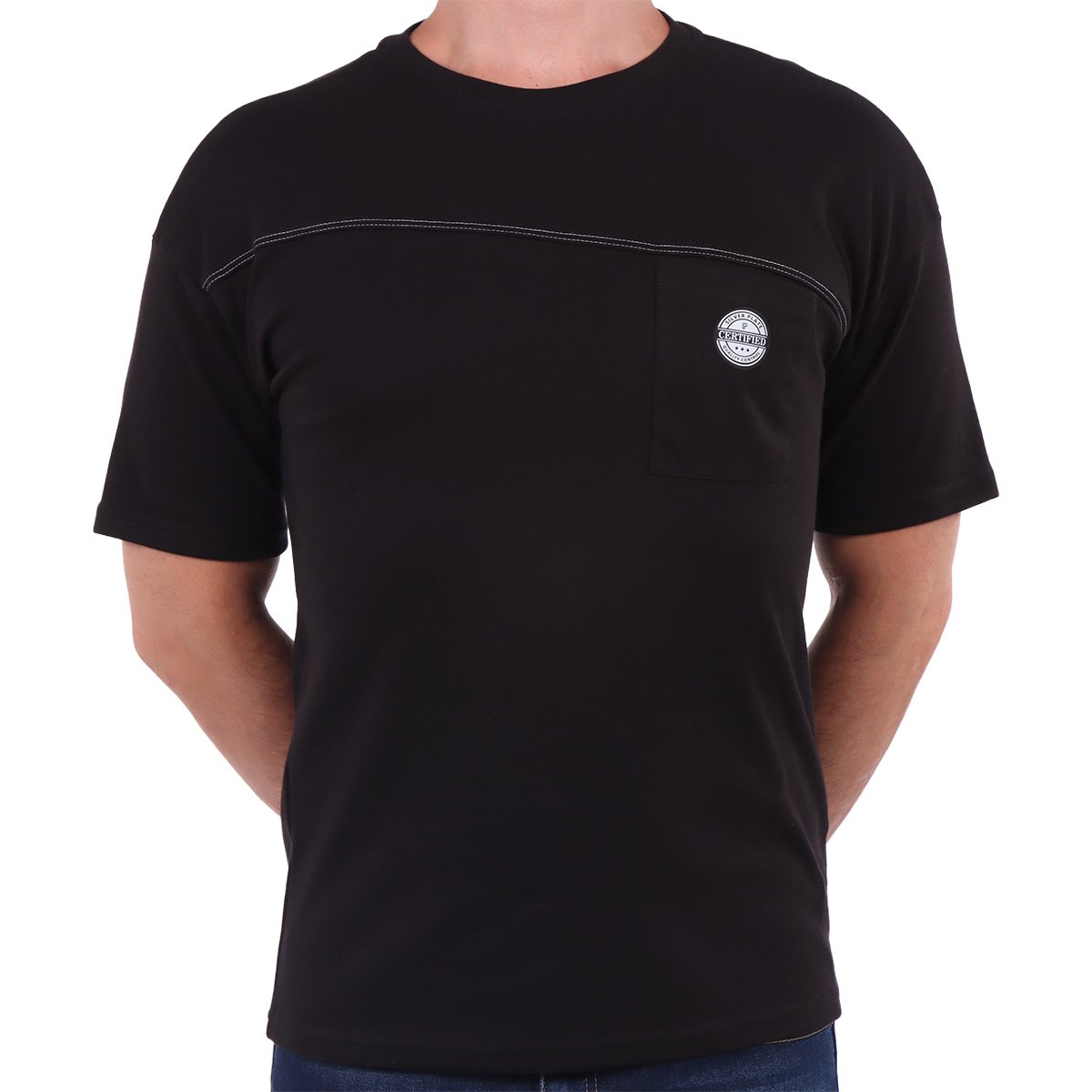 Playera Cuello Redondo Casual Logo Silver Plate para Hombre