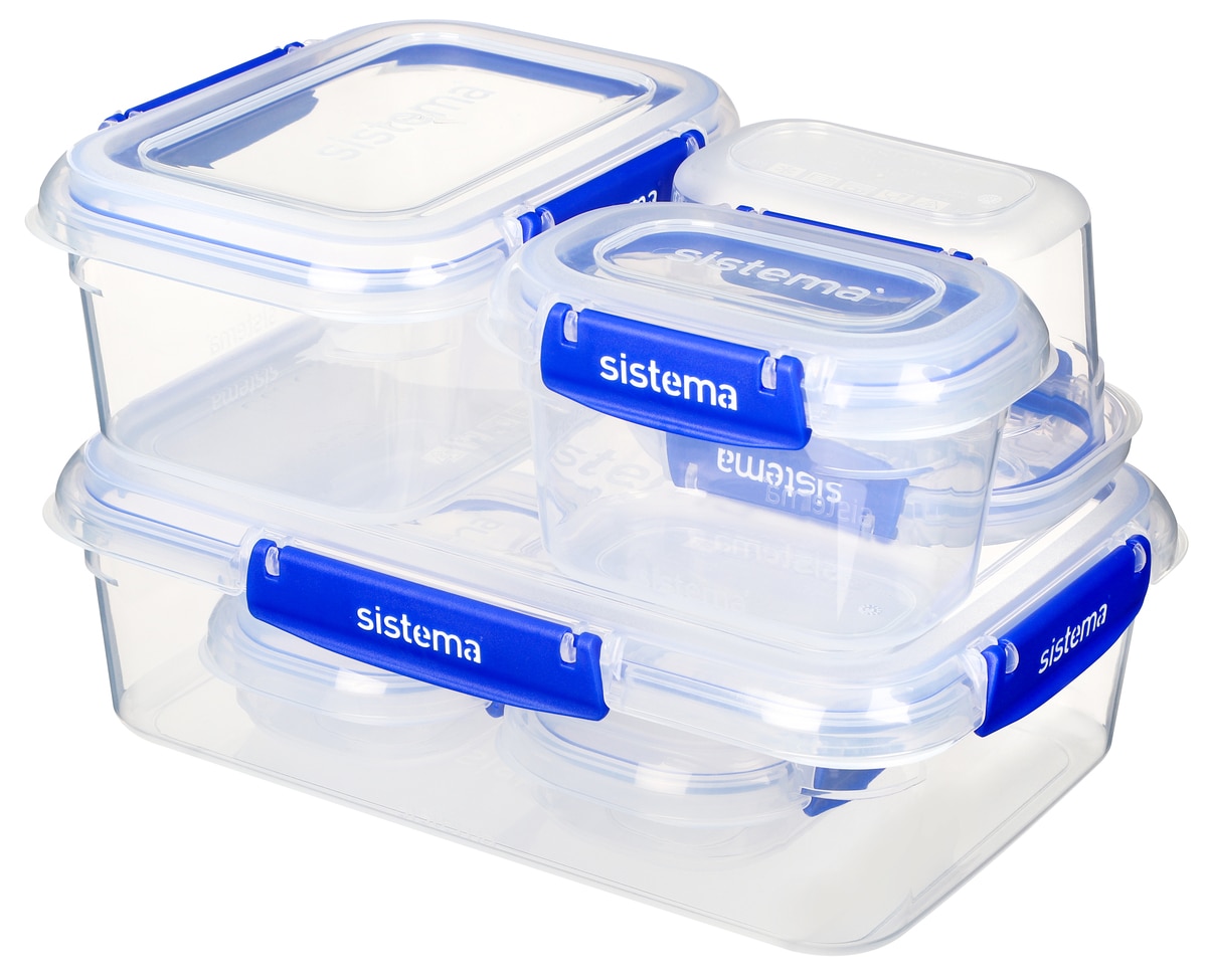 Set Herméticos Plástico con Tapa Klip It  6 Piezas