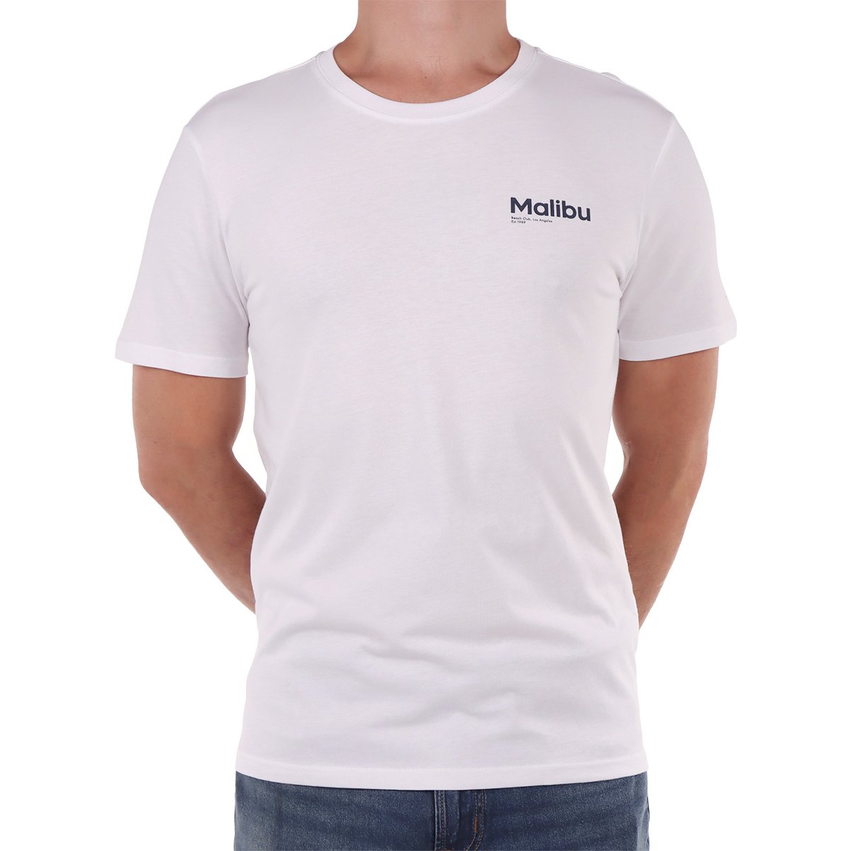Playera Gráfico Malibu Algodón Casual Jeanious para Hombre