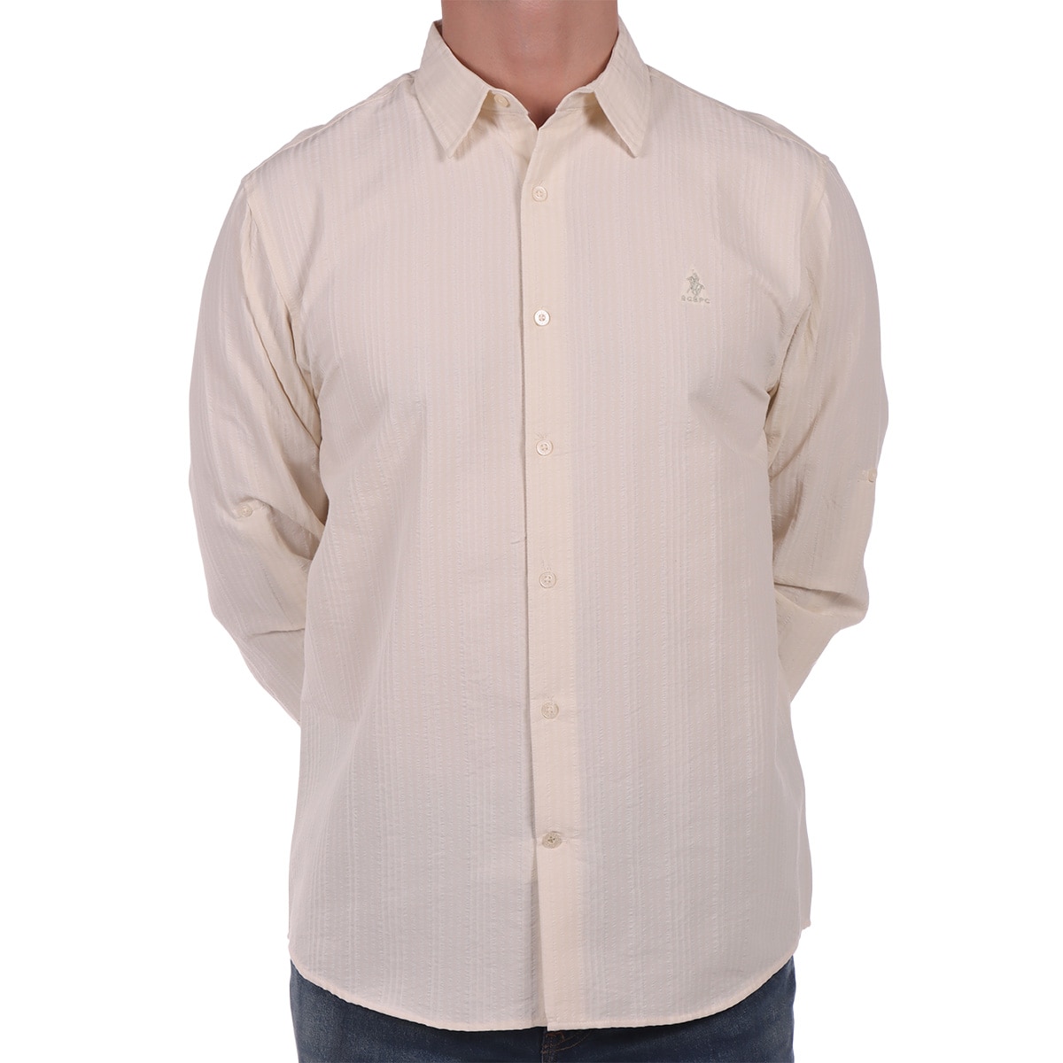 Camisa Manga Larga Texturizada Polo Club para Hombre