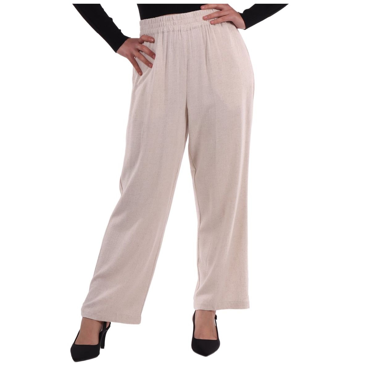 Capri con Crochet Viscosa Lino Casual Alfred Dunner Mujer