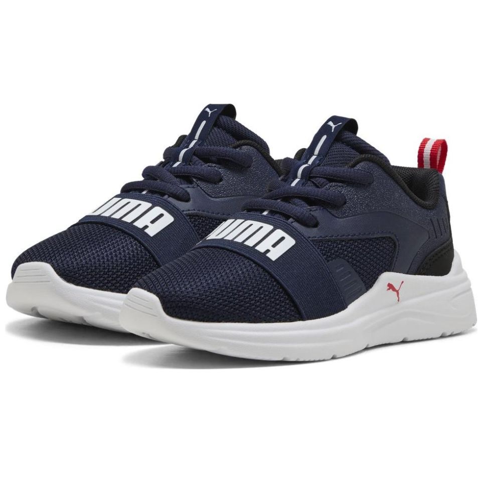 Tenis Puma Soft Wired Azul con Agujetas para Niño