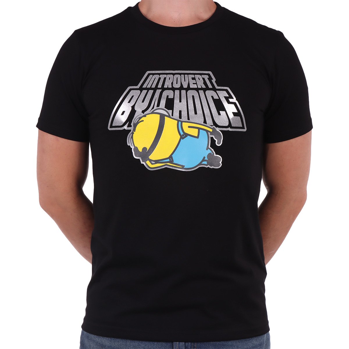 Playera Minions Introvert By Choice Gráfica para Hombre