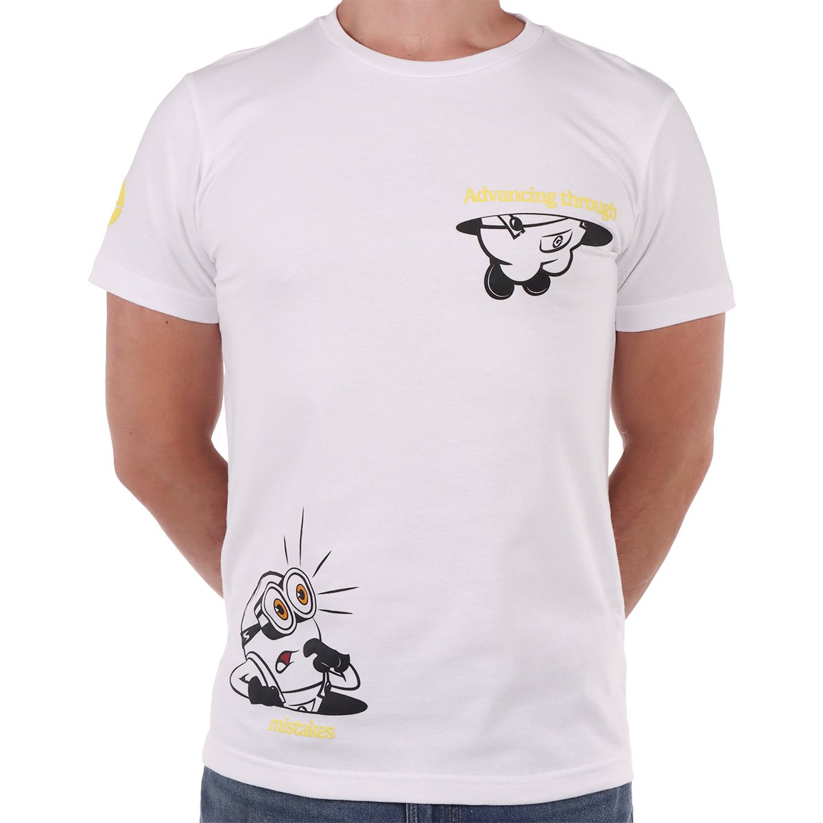 Playera Gráfico Minions Manga Corta Algodón Hombre