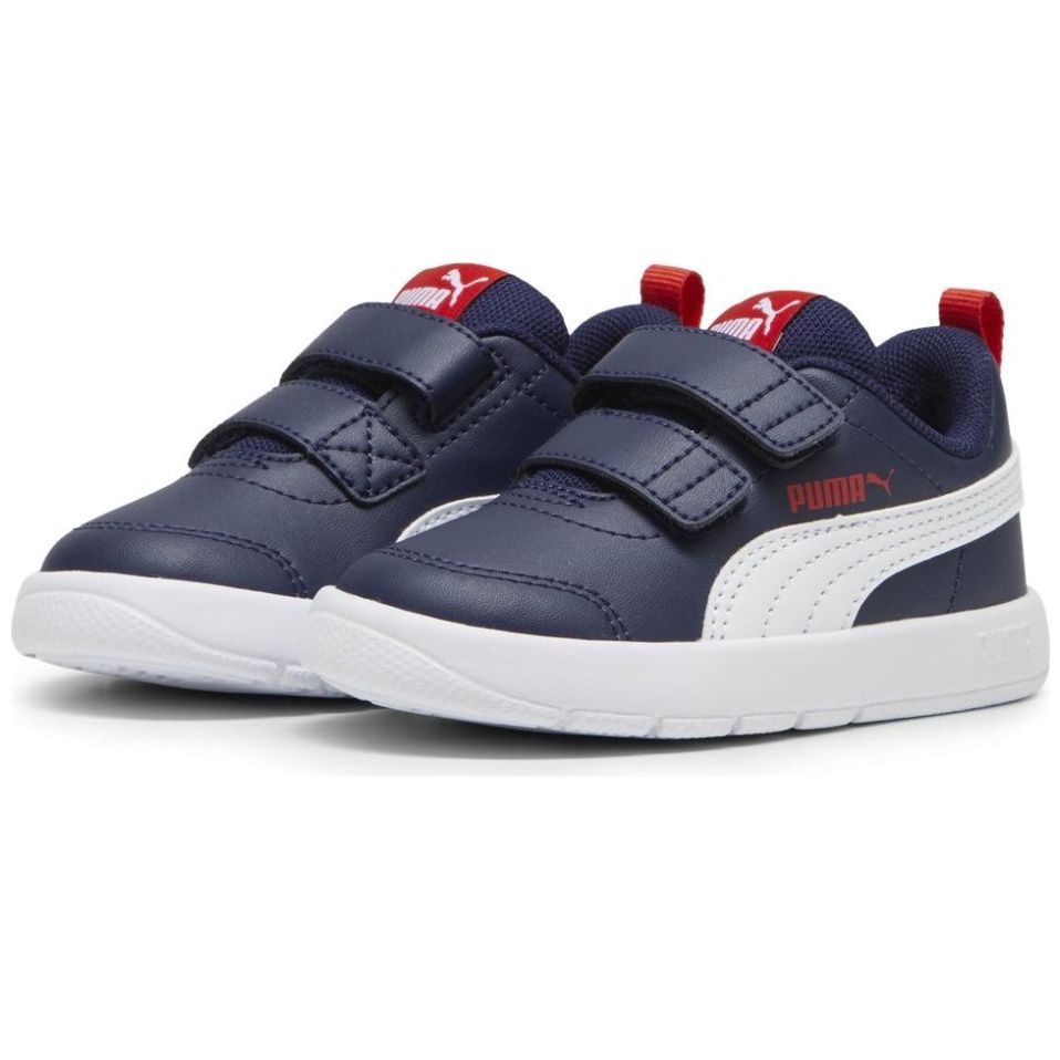 Tenis Puma Courtflex Azul Ajuste Velcro para Niño