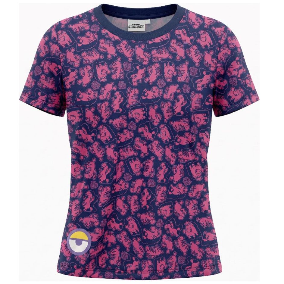Playera Manga Corta Boxy Minions para Niña