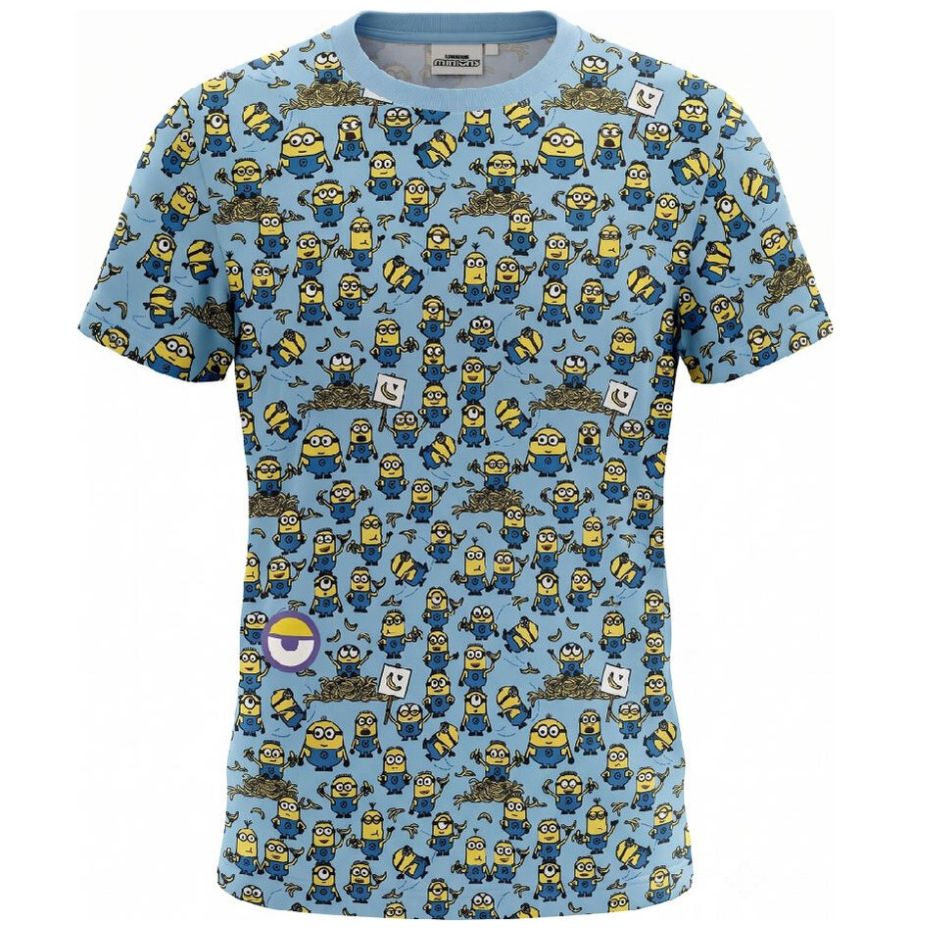 Playera Manga Corta Boxy Minions para Niña