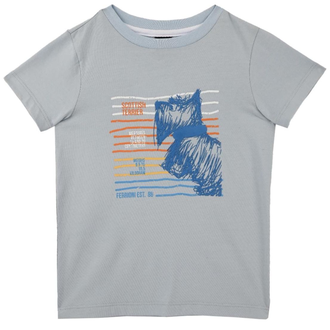 Playera Manga Corta Rayas Ferrioni para Niño
