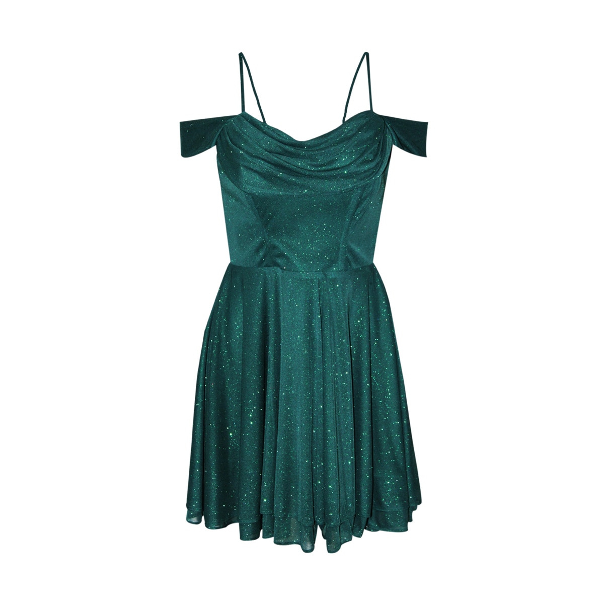 Vestido Drapeado de Glitter Nicole & Jolie para Mujer