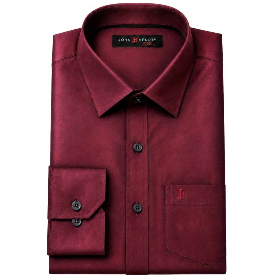 Camisa Manga Larga Tornasol John Henry para Hombre Plus
