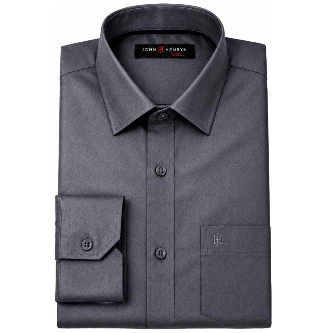 Camisa Manga Larga Tornasol John Henry para Hombre Plus