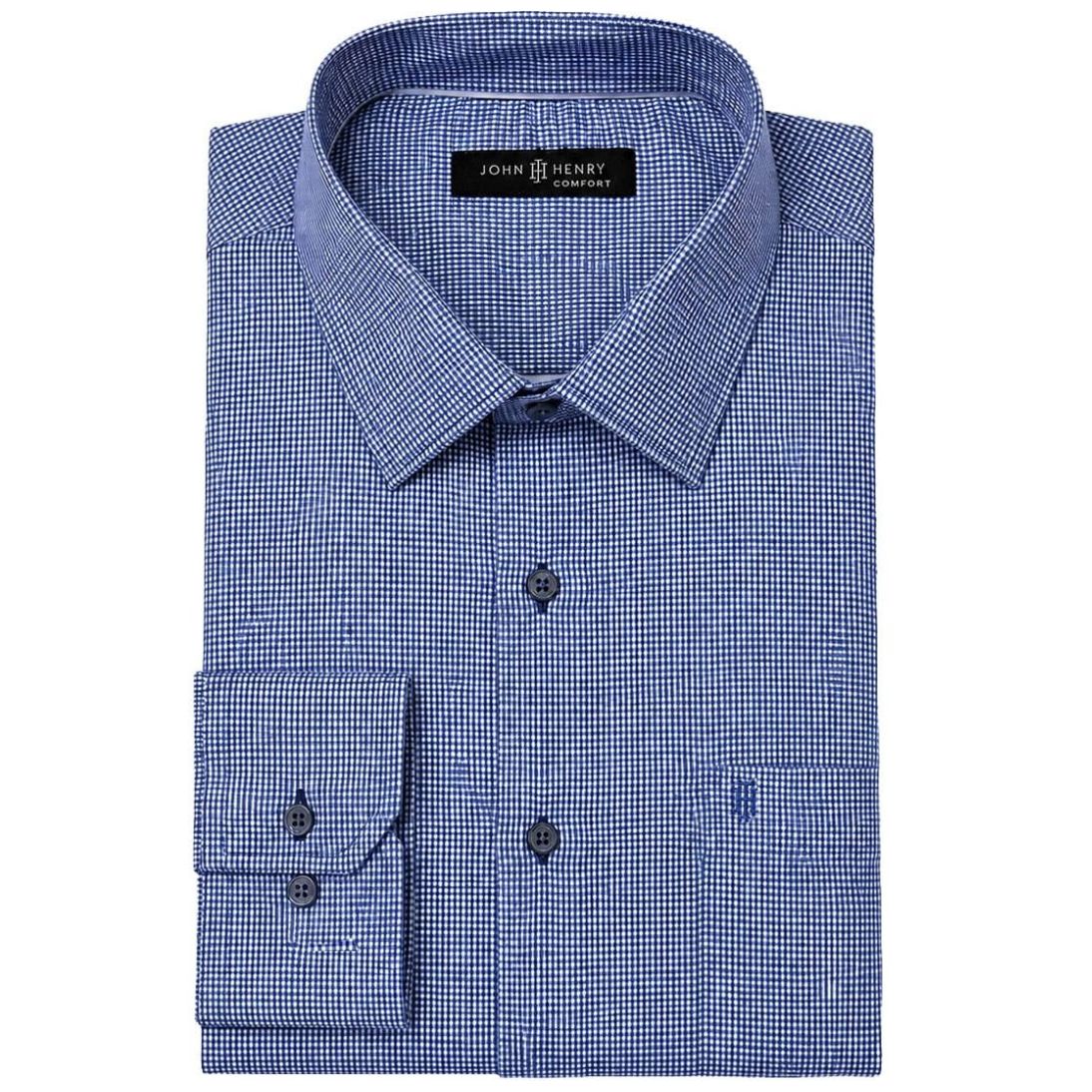 Camisa Manga Larga de Rayas John Henry para Hombre Plus