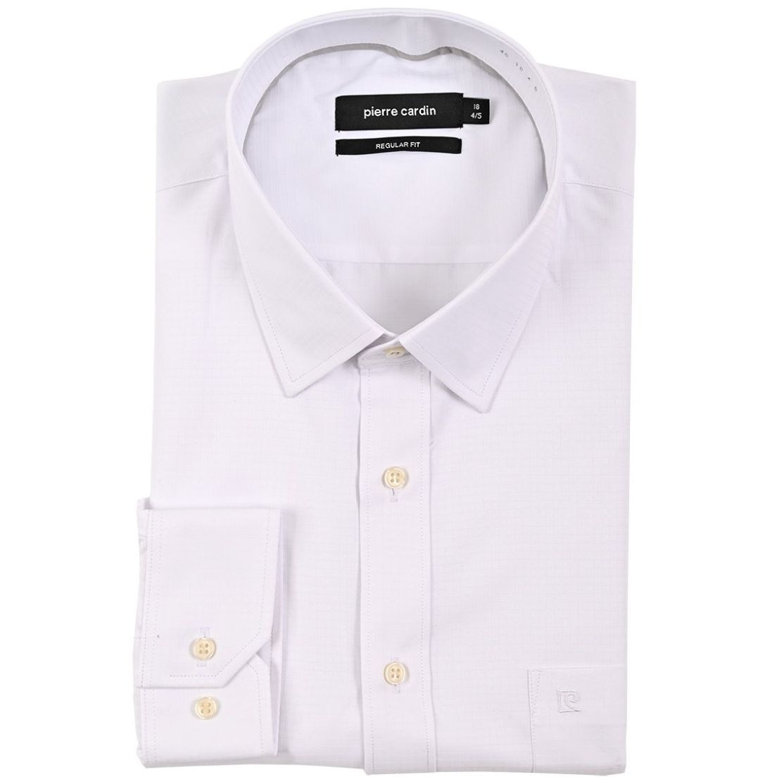 Camisa Manga Larga Falso Liso Pierre Cardin para Hombre Plus
