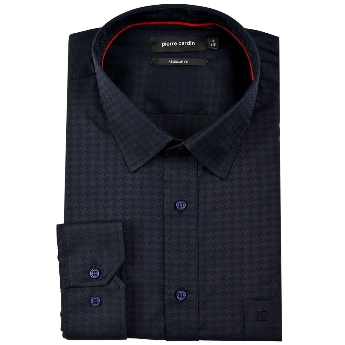 Camisa Manga Larga Falso Liso Pierre Cardin para Hombre Plus