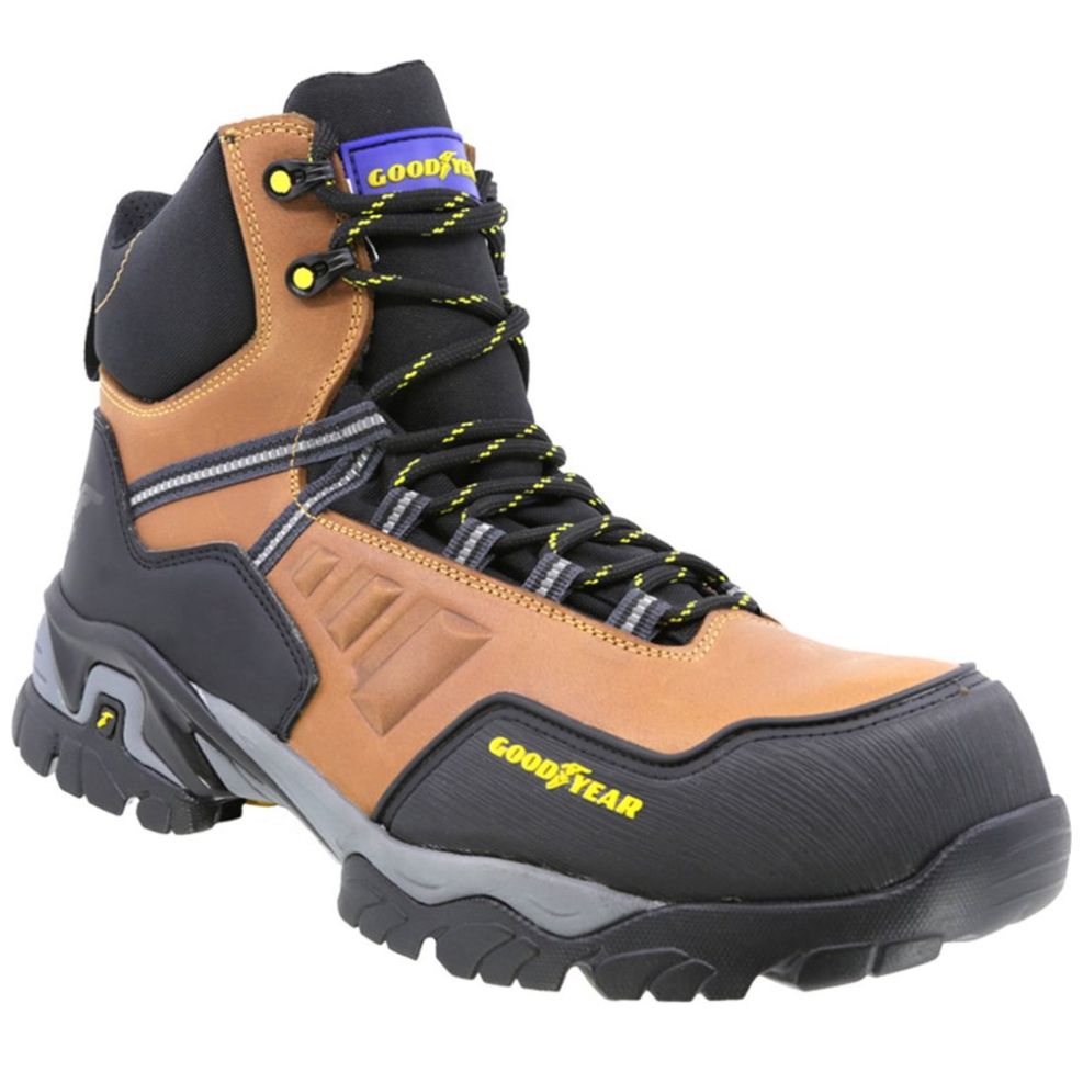 Bota Industrial Good Year Safetrek Gy 100 Café para Hombre