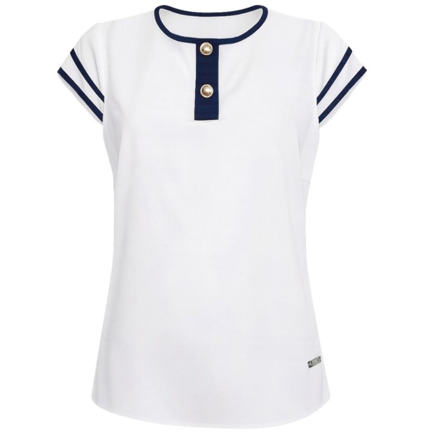 Blusa Lisa con Bies Chaps para Mujer