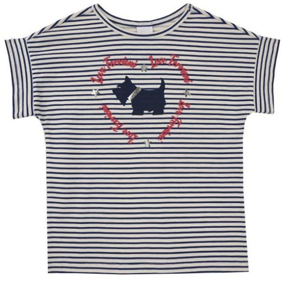 Playera Manga Corta Luise Rayada Ferrioni para Niña
