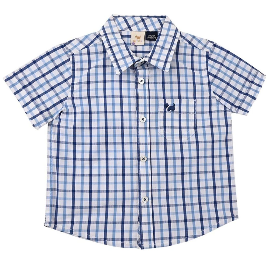 Camisa Manga Corta Arita Cuadros Ferrioni para Niño