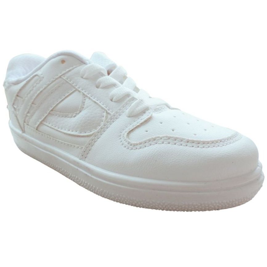 Tenis Escolar Panam Blanco con Agujetas Unisex