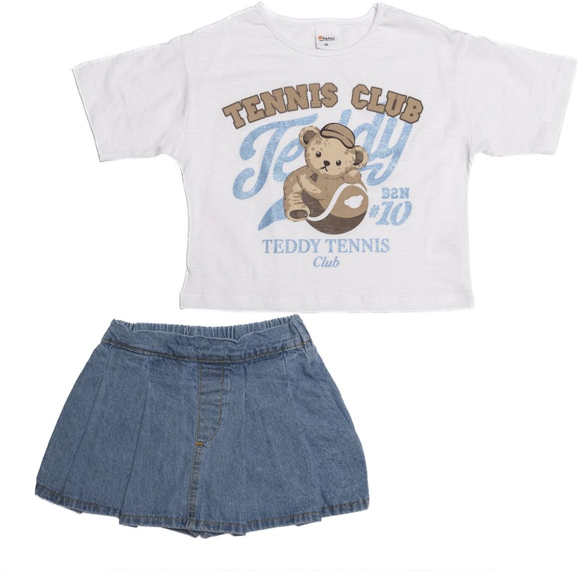 Conjunto Playera Oversize y Falda B2N para Niña