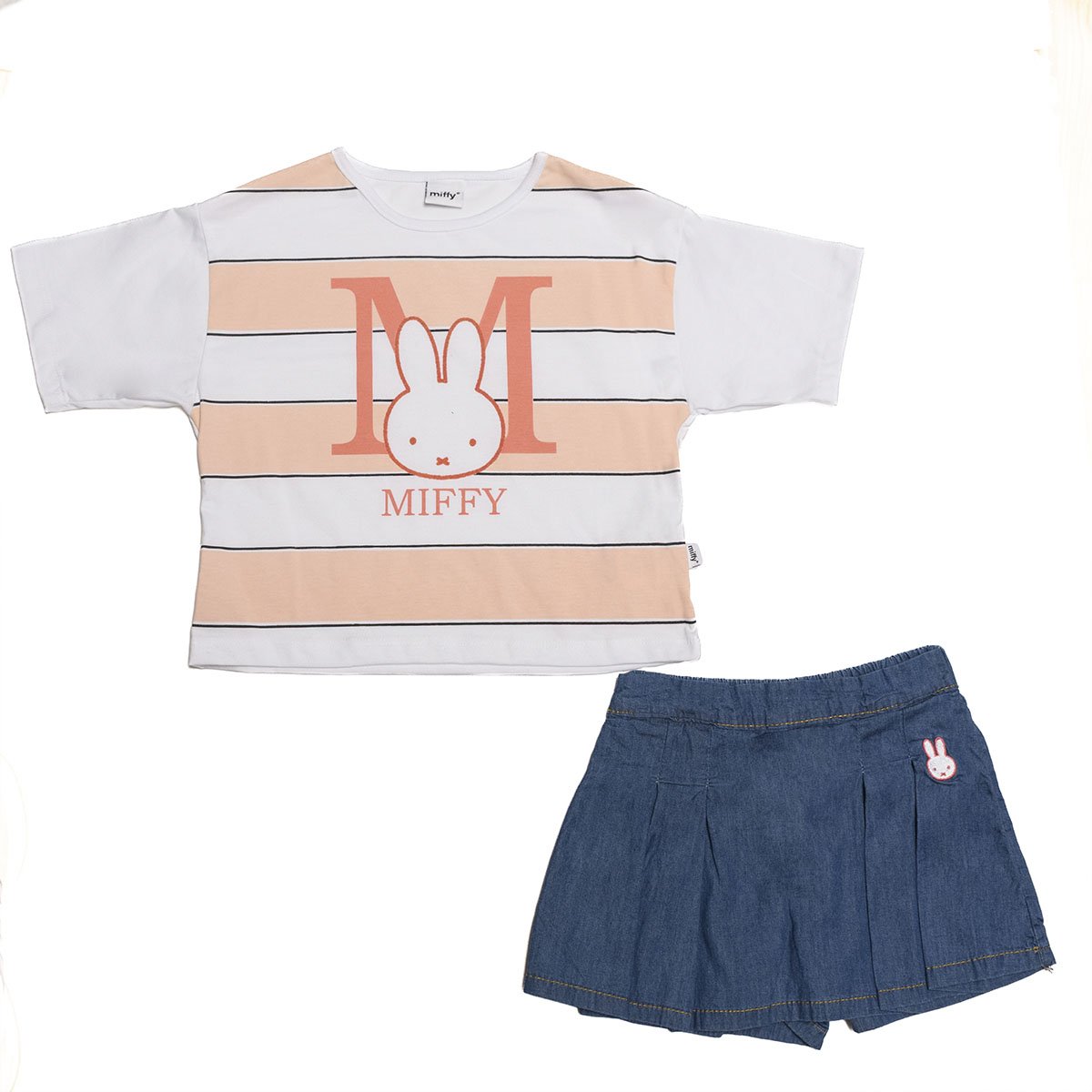 Conjunto Playera Oversize y Falda Miffy para Niña